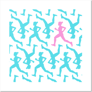 Pastel Runner Pattern Posters and Art